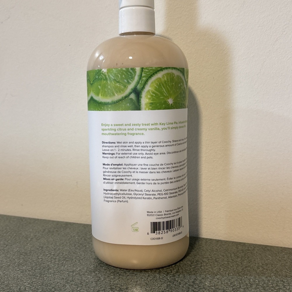 Coochy Shave Cream Key Lime Pie 32 Oz - Picture 2 of 3